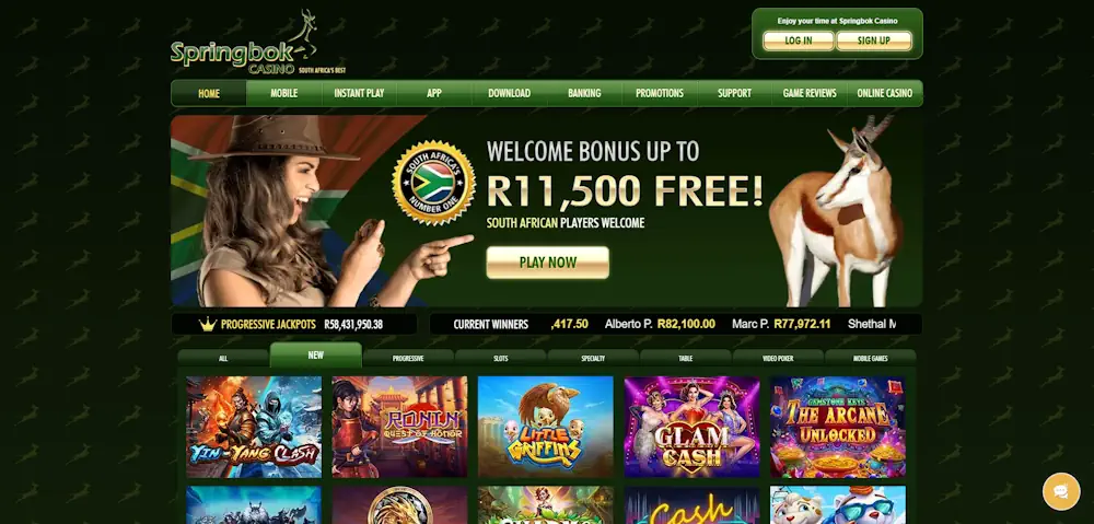 Linux casino Springbok Screenshot
